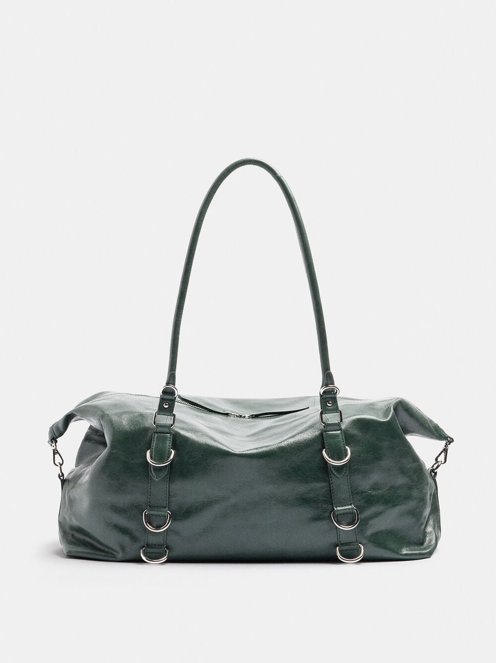 Sac shopper en cuir avec anneaux L