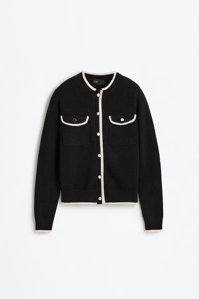 Contrast pocket jacket