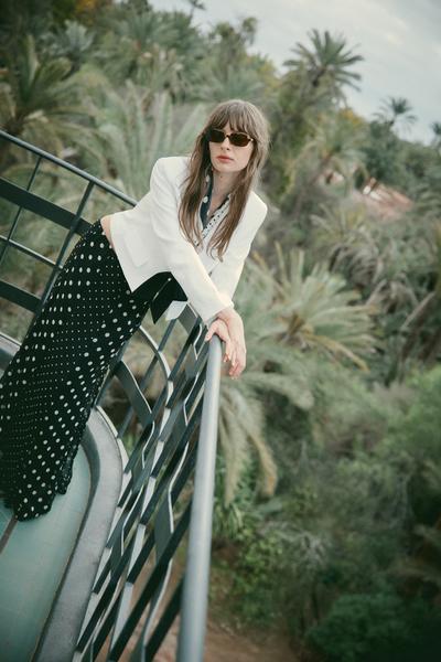 Polka dot midi skirt