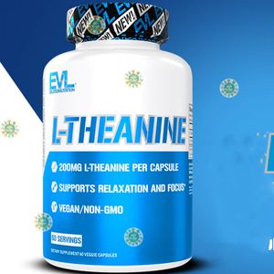 Evlution Nutrition L-Theanine, 200 mg, 60 Veggie Capsules