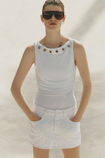 Eyelet top