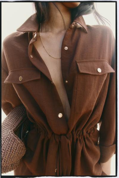 Textured safari overshirt