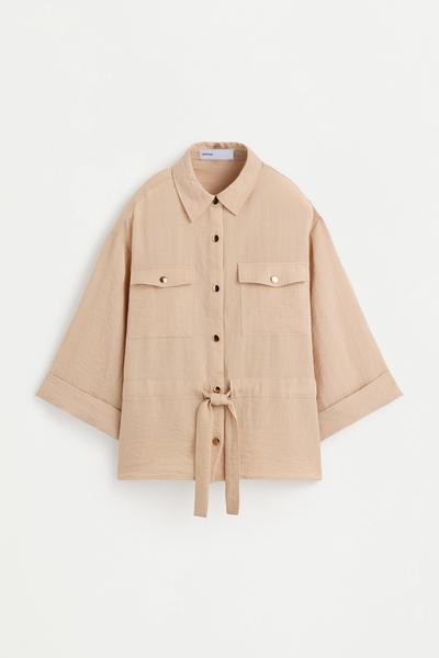 Textured safari overshirt
