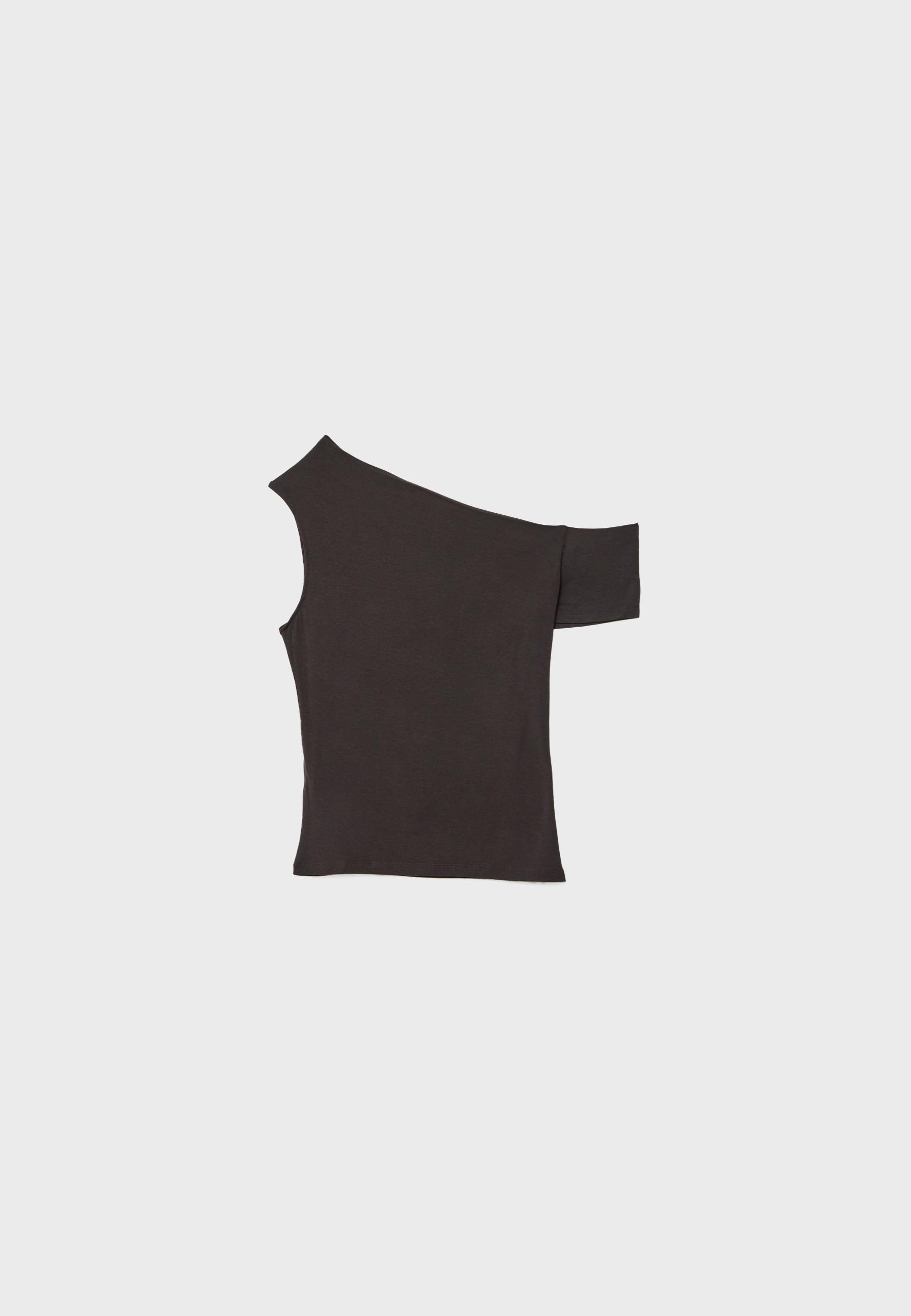 T-Shirt mit asymmetrischem Kragen
