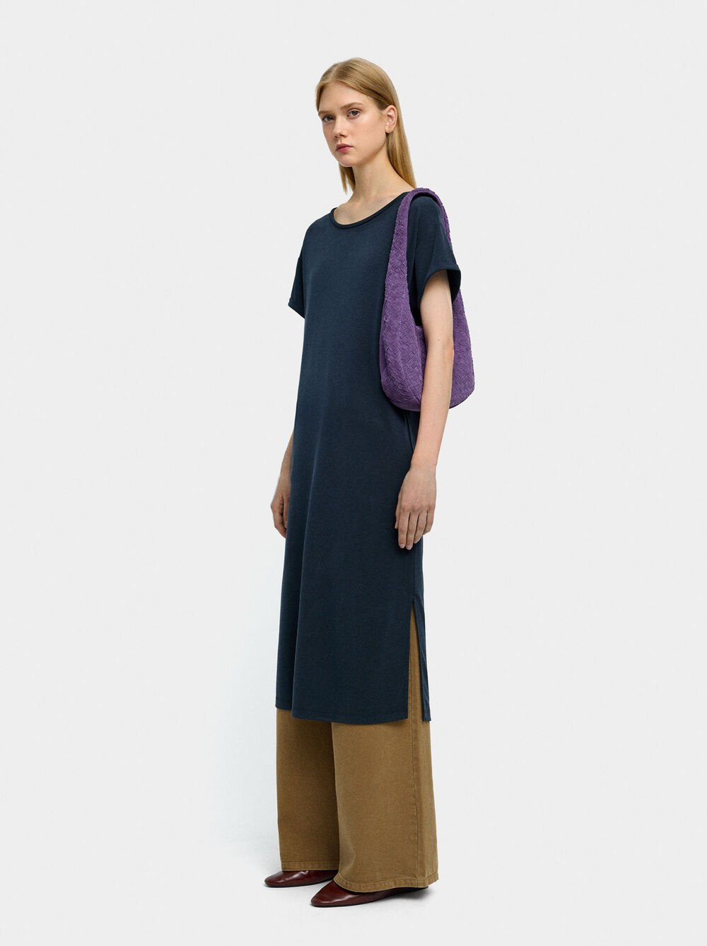 Plain midi dress