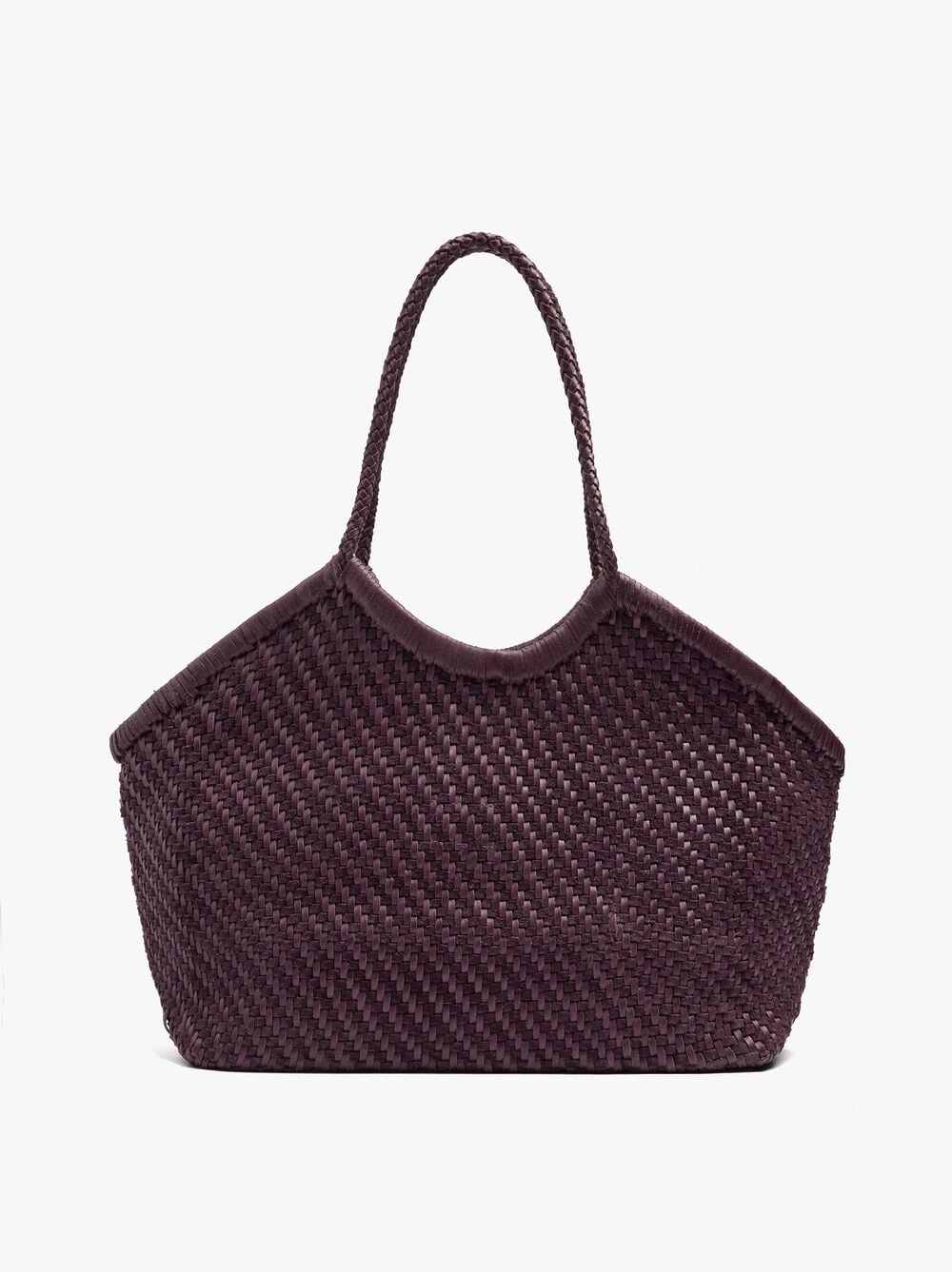 Geflochtene Shopper-Tasche aus Leder