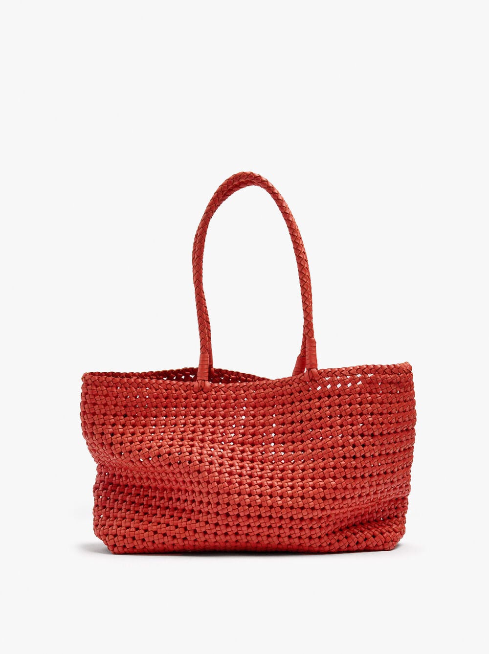Geflochtene Shopper-Tasche aus Leder