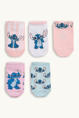 Multipack 5er - Lilo & Stitch - Sneakersocken mit Motiv