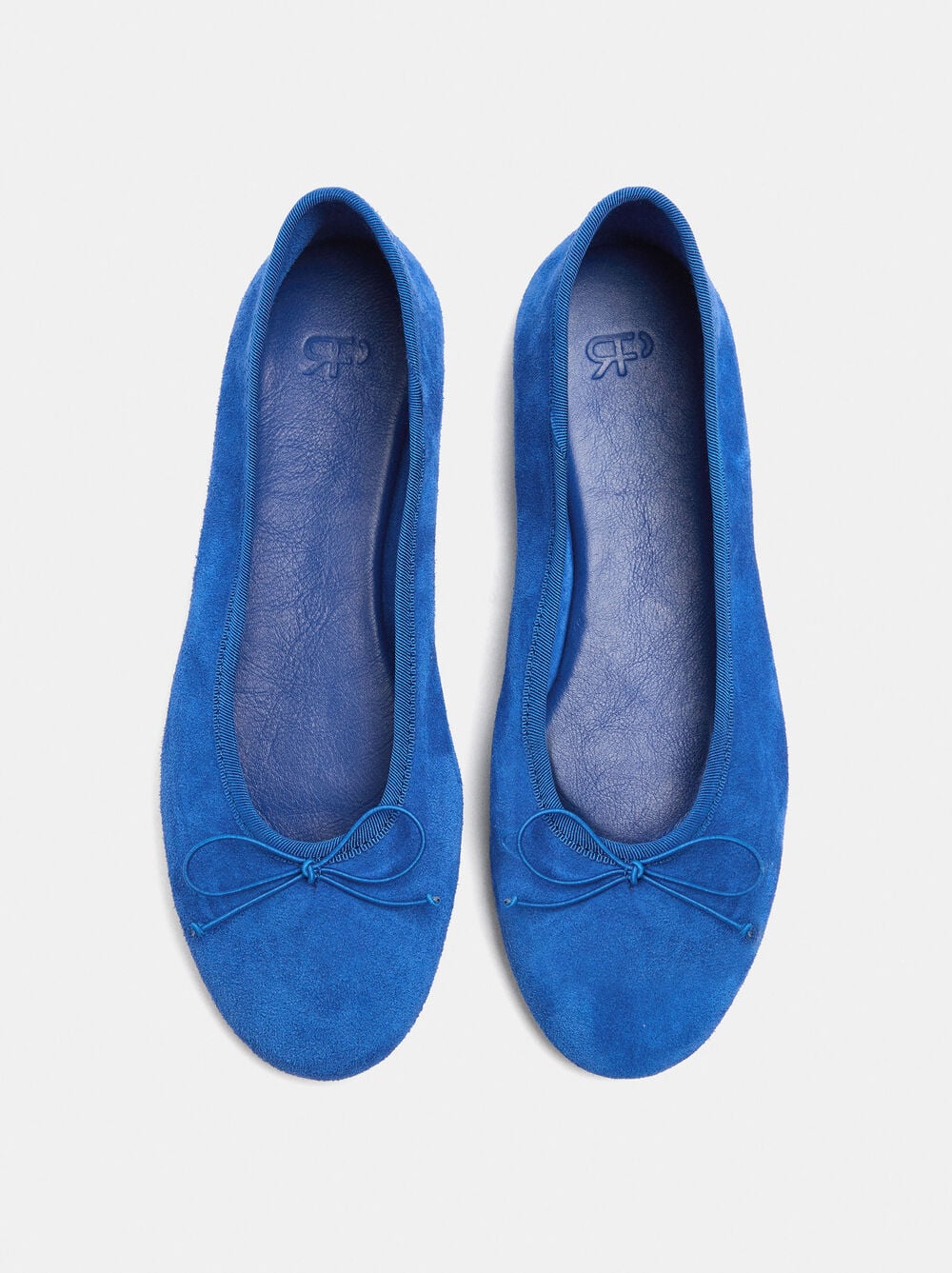 Leder-Ballerinas mit Schleife