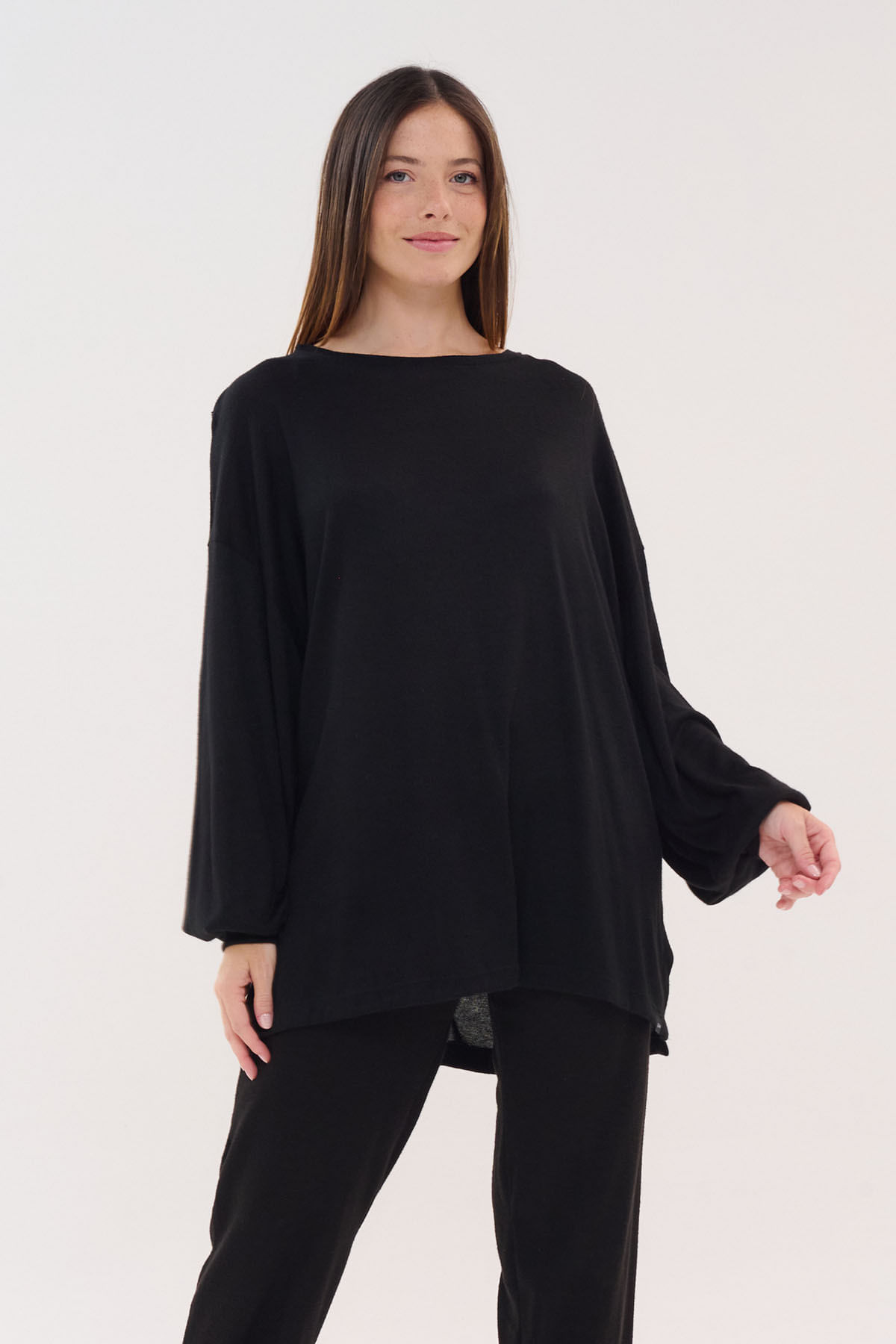 Maxi Buzo de lanita cashmere Western
