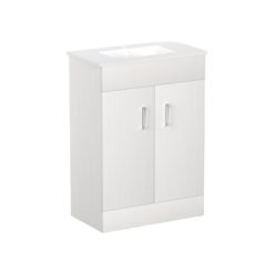 Vanitorio Enkel 60 cms Blanco fjäder