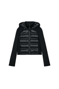 CHAQUETA ACOLCHADA COMBINADA CAPUCHA DESMONTABLE