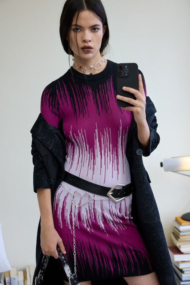 Vestido corto degradado