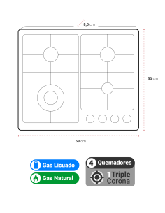 Encimera AT-XN Breit Pro 60