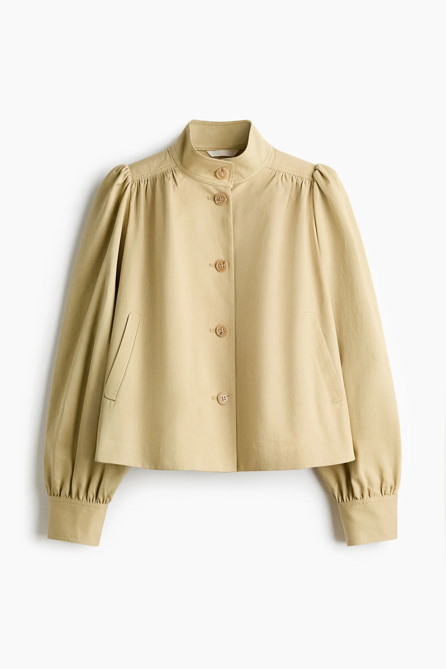 Chaqueta de sarga con mangas globo
