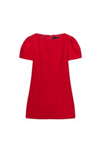 VESTIDO MONO CORTO MANGA ABULLONADA