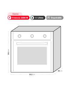 Horno Eléctrico Empotrable Albin Trotter Harburg