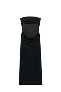 VESTIDO MIDI COMBINADO DRAPEADO