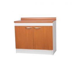 Mueble Base Cocina 2 Puertas y Cubierta Color Peral. 1.00 mts