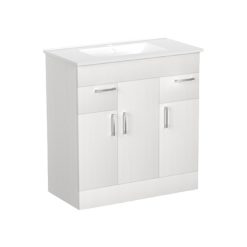 Vanitorio Enkel 100 cms Blanco fjäder