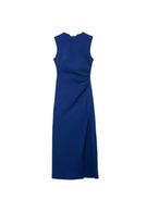 Sleeveless Bengaline midi dress