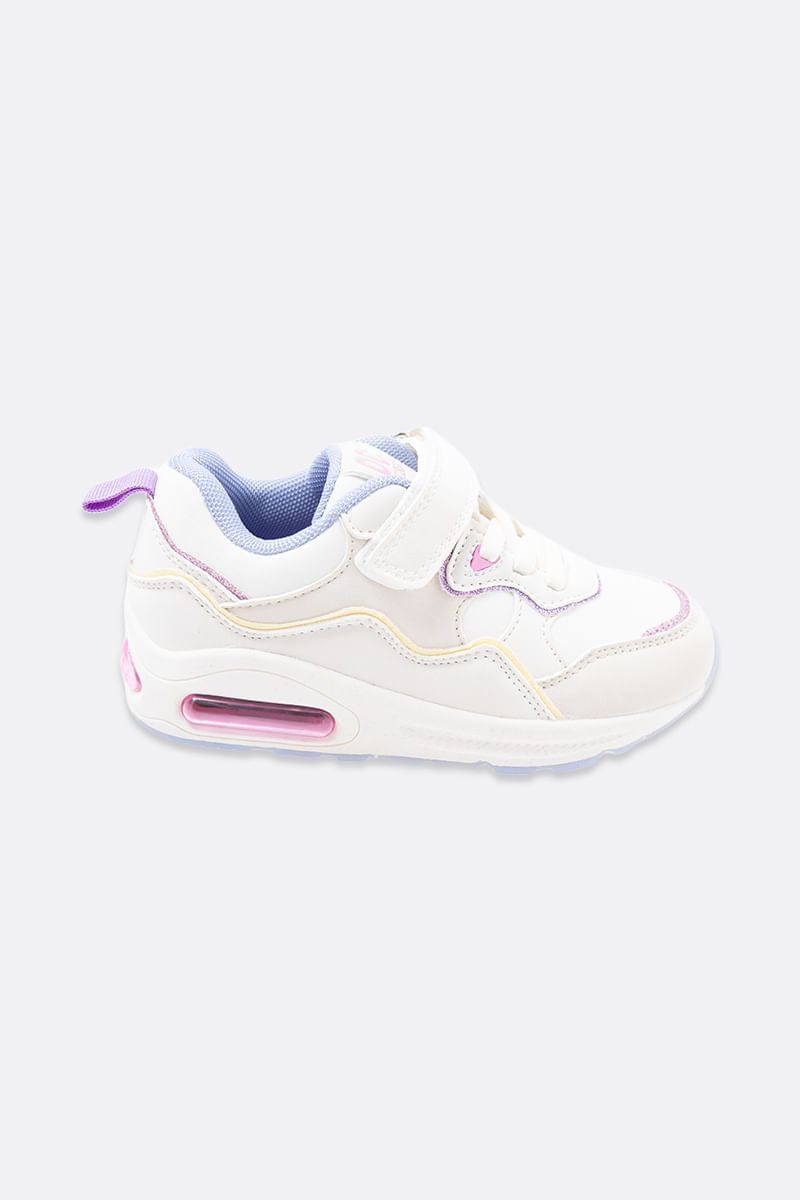 Tenis deportivos para niña con correa en velcro