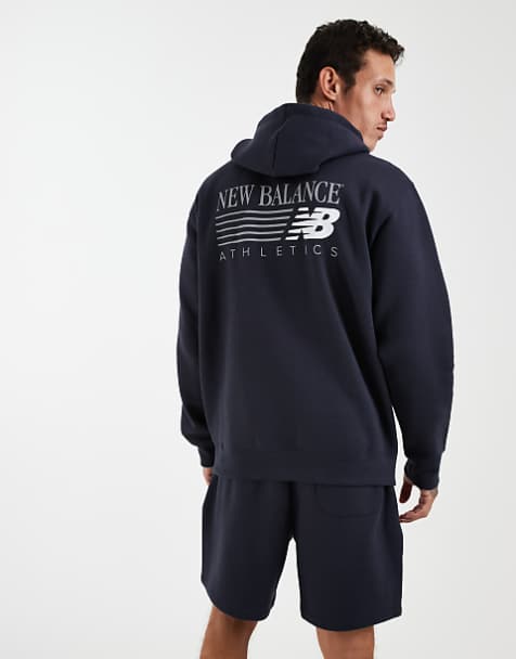 New Balance reimagined fleece hoodie in black