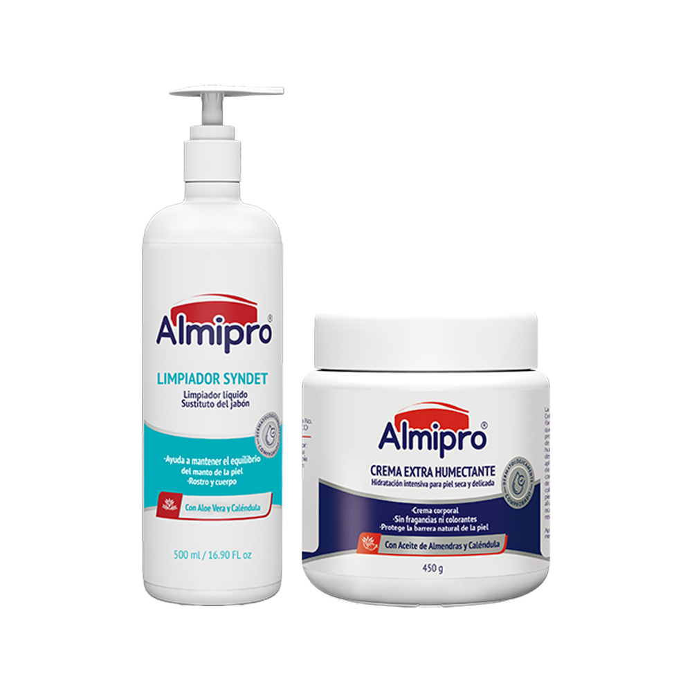 Kit Almipro Syndet Limpiador 500 g + Almipro Crema Extra Humectante 450 g