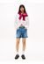Bermudas Azul Denim Mom De Corte Regular Tommy Jeans