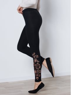 Legging largo estampado dorado