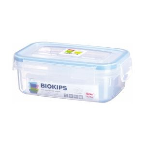 Hermético rectangular Biokips con separador 450ml Komax