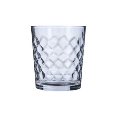 Vaso de vidrio transparente relieve Hira 36cl