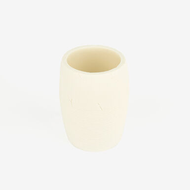 Vaso portacepillos efecto piedra Apolo Ø8x12cm