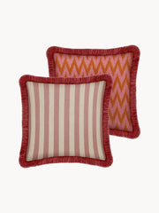 Cojín reversible artesanal para exterior Jackie & Rosita