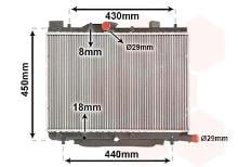 Radiador, refrigeración del motorVAN WEZEL - 52002122