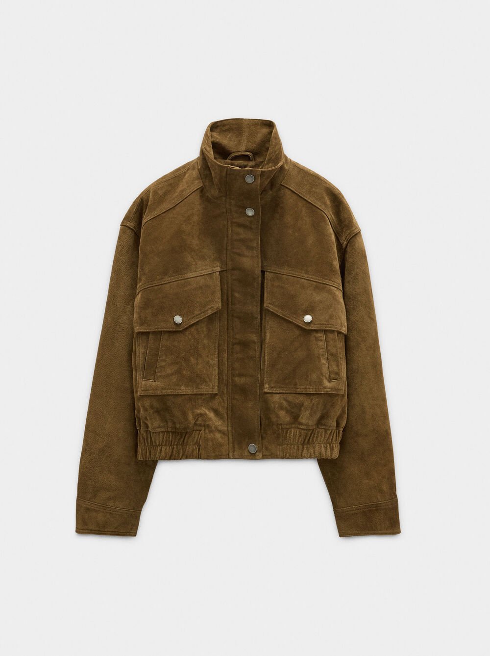 Chaqueta de piel con bolsillos