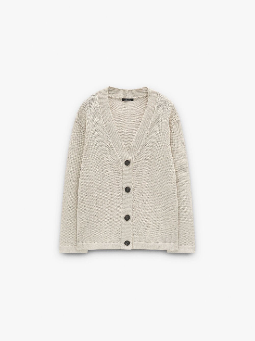 Cárdigan de punto con botones en contraste