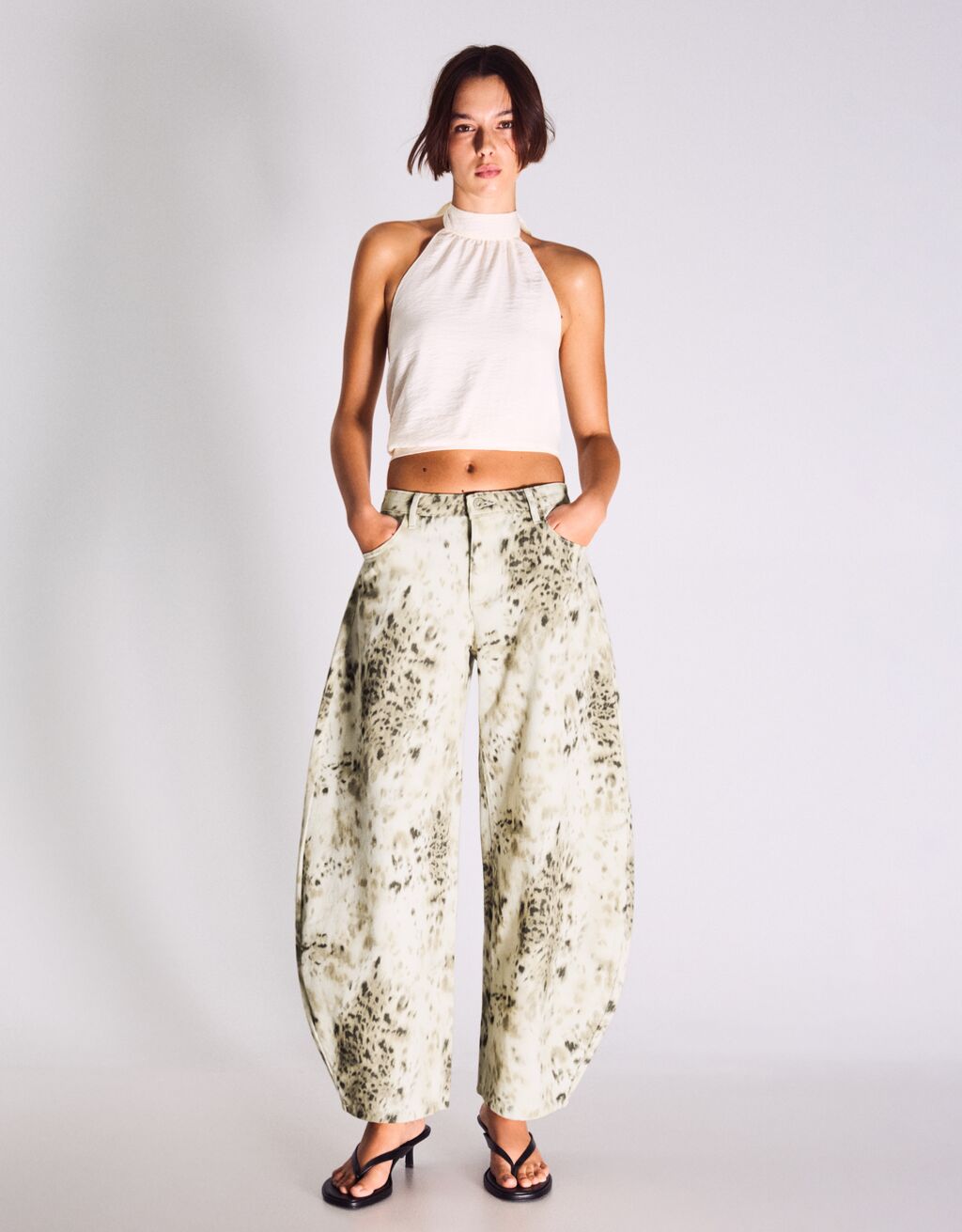 Pantalón barrel print