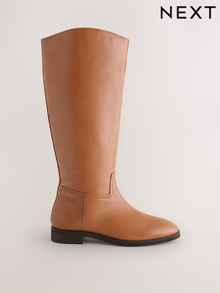 Cuero marrón tostado - Botas de montar planas Forever Comfort®