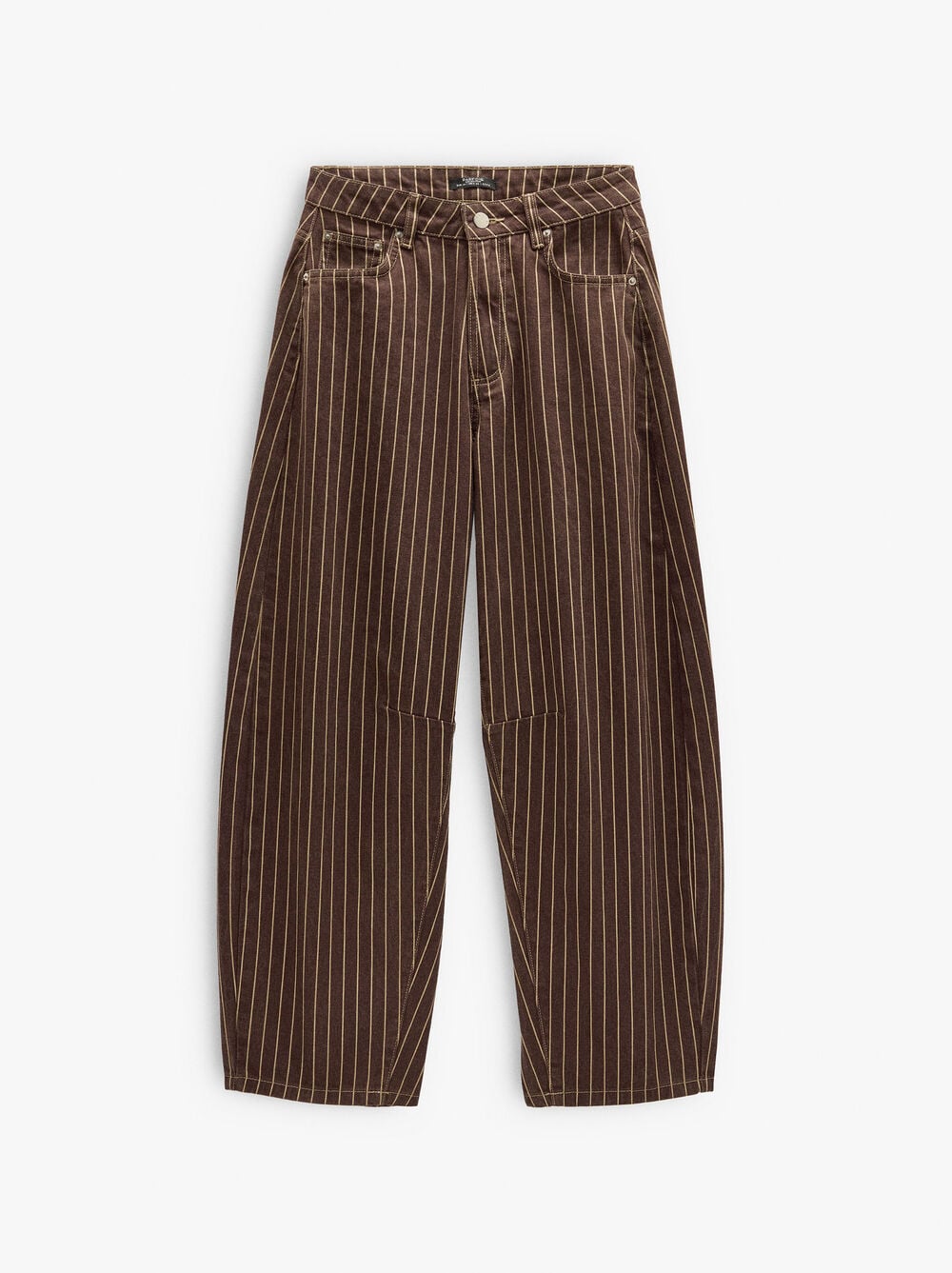 Pantalón vaquero barrel a rayas