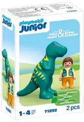 Playmobil Junior Figura Niño y Dinosaurio 71892