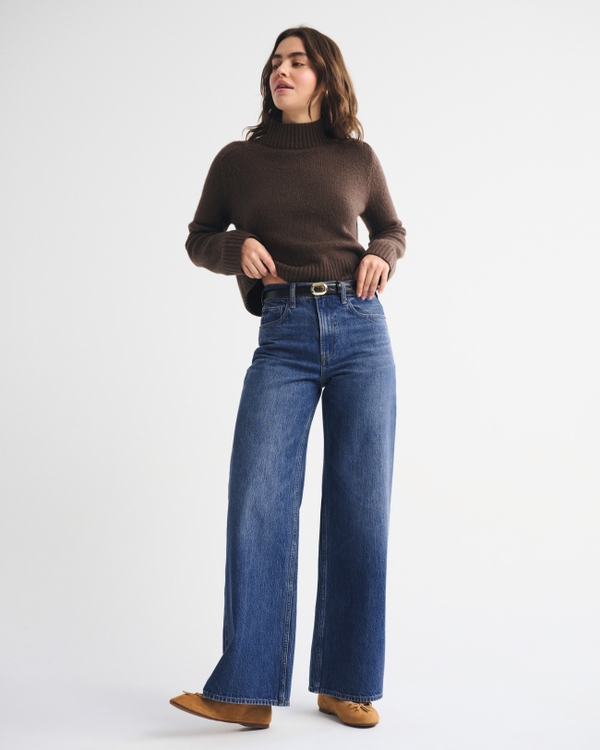 Jeans de tiro alto y pernera ancha