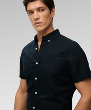 Camisa de Lino Manga Corta Corte Relajado