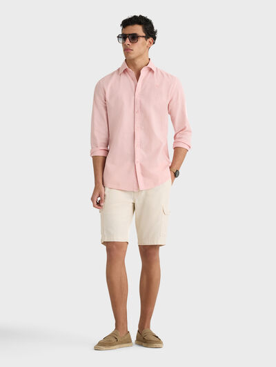 CAMISA LINO GD SALMÓN