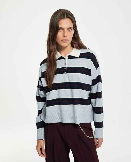 Jersey cuello polo rayas
