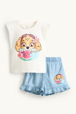 Patrulla Canina - Skye - conjunto - camiseta de manga corta y shorts - 2 prendas