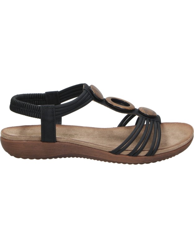 Sandalias con cuña abz26676 en negro para mujer
