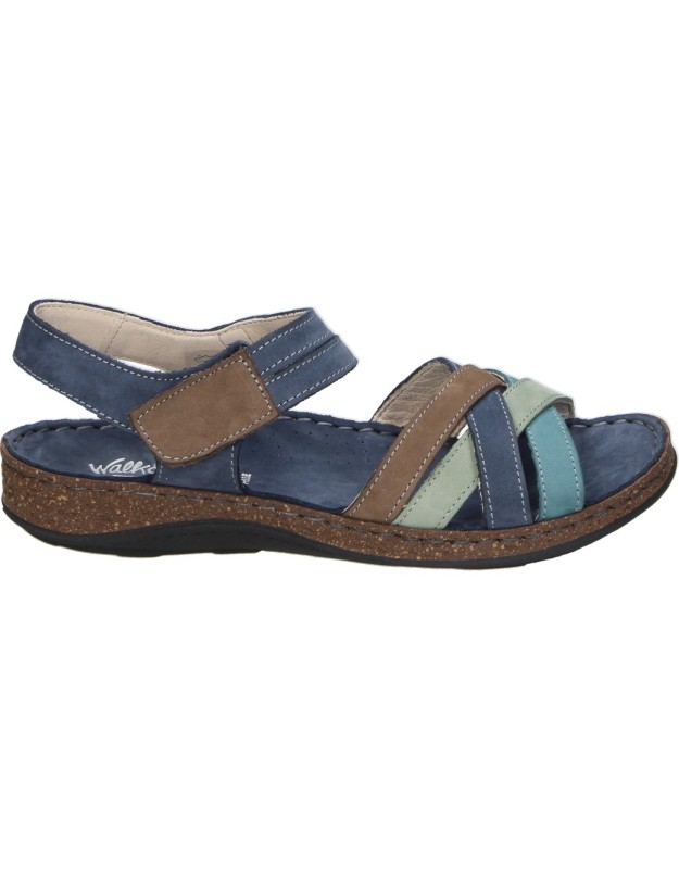 Sandalias de Piel con Cuña 3861-43170 en Multicolor para Mujer