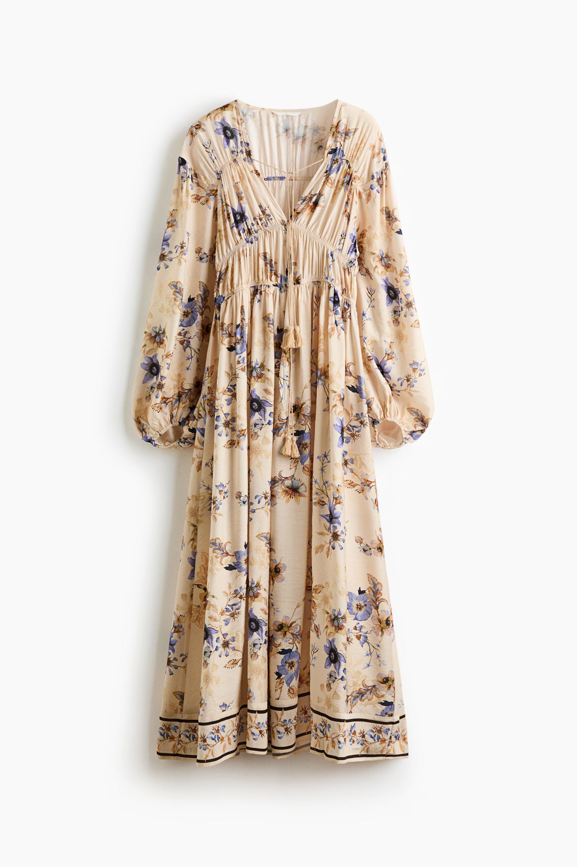 Vestido estampado con lazada