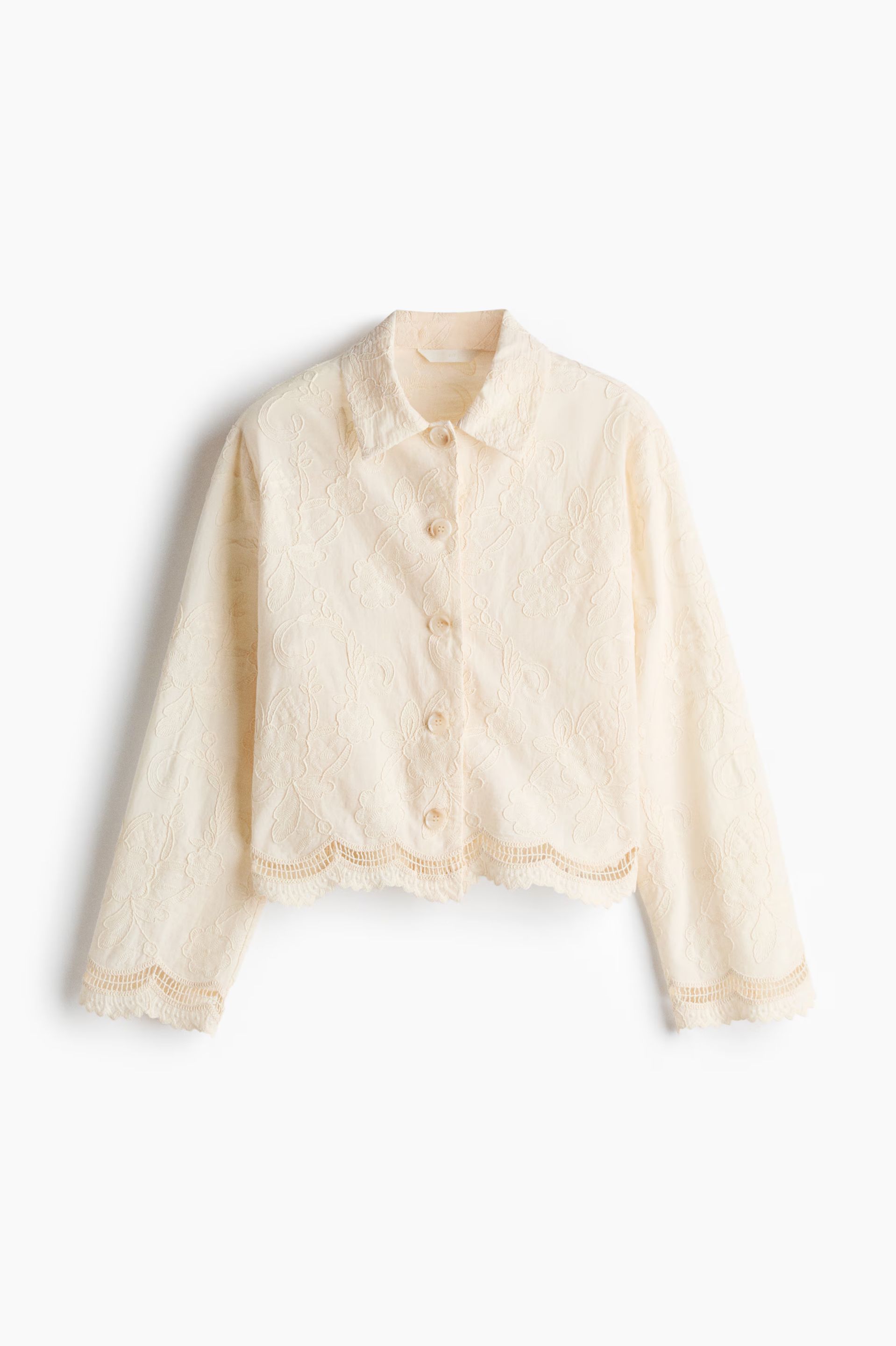 Chaqueta bordada de algodón